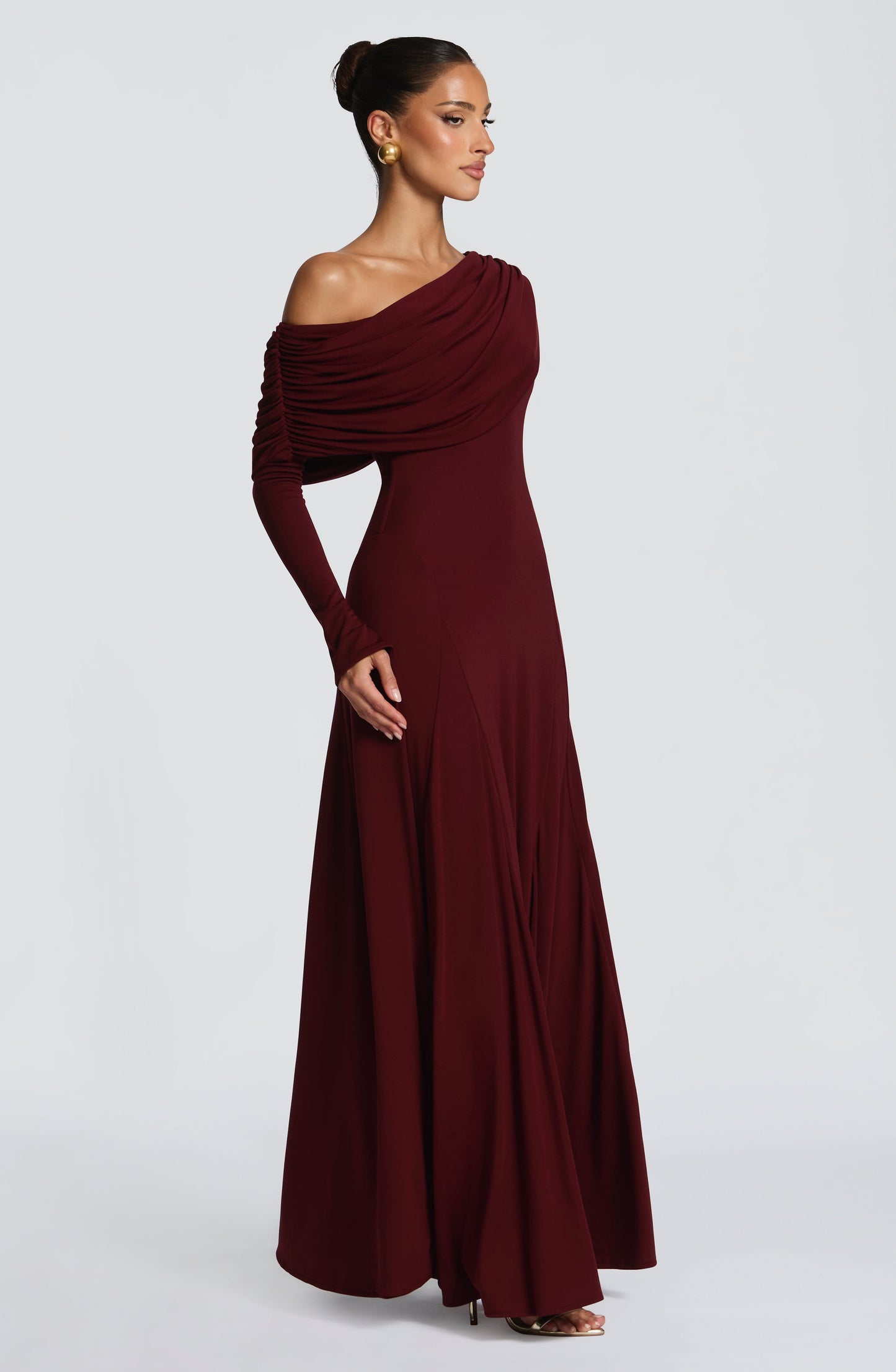 RAFAELA MAXI DRESS - CHERRY LACQUER