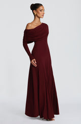 RAFAELA MAXI DRESS - CHERRY LACQUER