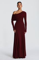RAFAELA MAXI DRESS - CHERRY LACQUER