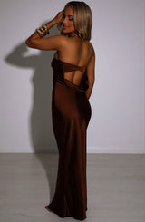 RHEANNA MAXI DRESS - CHOCOLATE