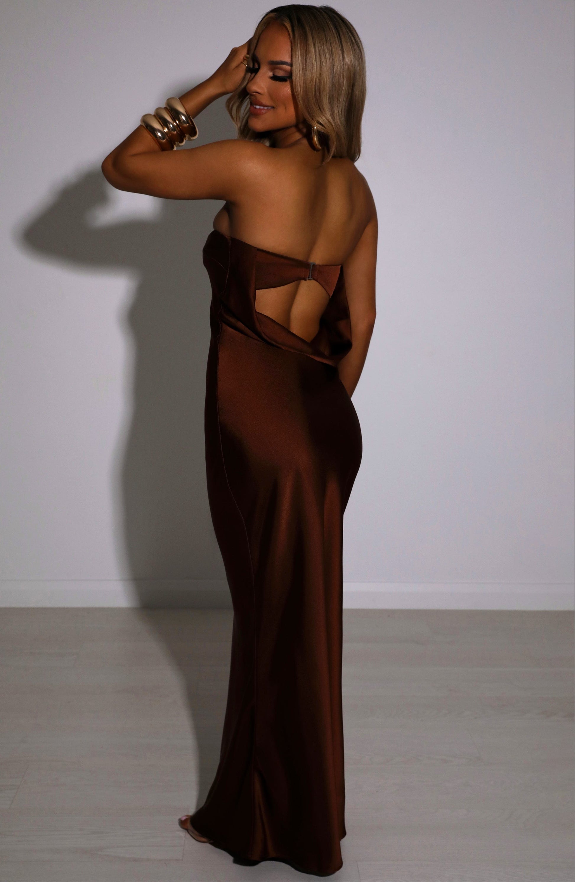 RHEANNA MAXI DRESS - CHOCOLATE