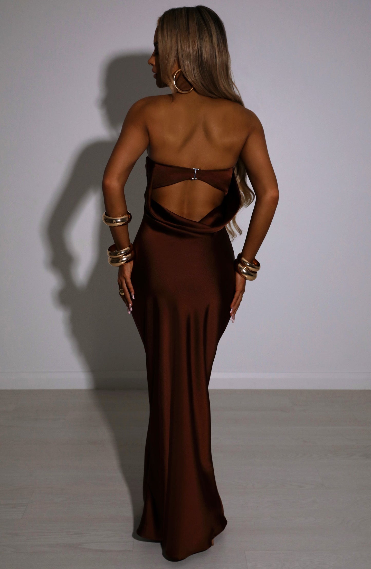 RHEANNA MAXI DRESS - CHOCOLATE