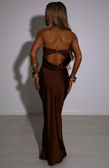 RHEANNA MAXI DRESS - CHOCOLATE