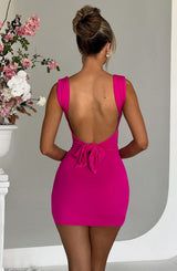 RIA MINI DRESS - HOT PINK