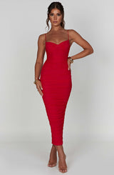 ROCHELLE MAXI DRESS - RED