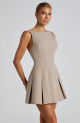 RORY MINI DRESS - TAUPE