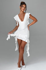ROSALIE MINI DRESS - IVORY