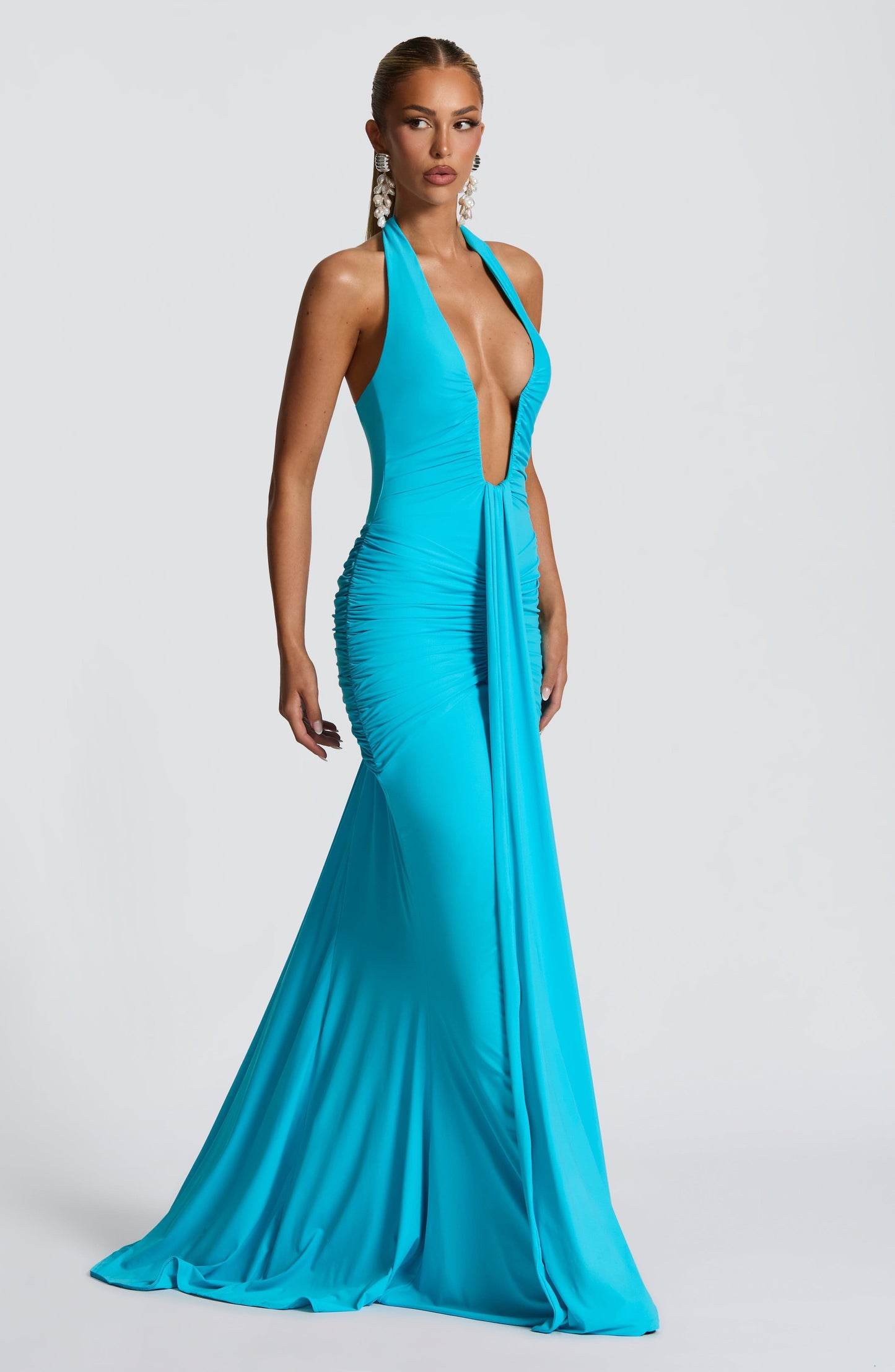ROSETTA MAXI DRESS - AQUA
