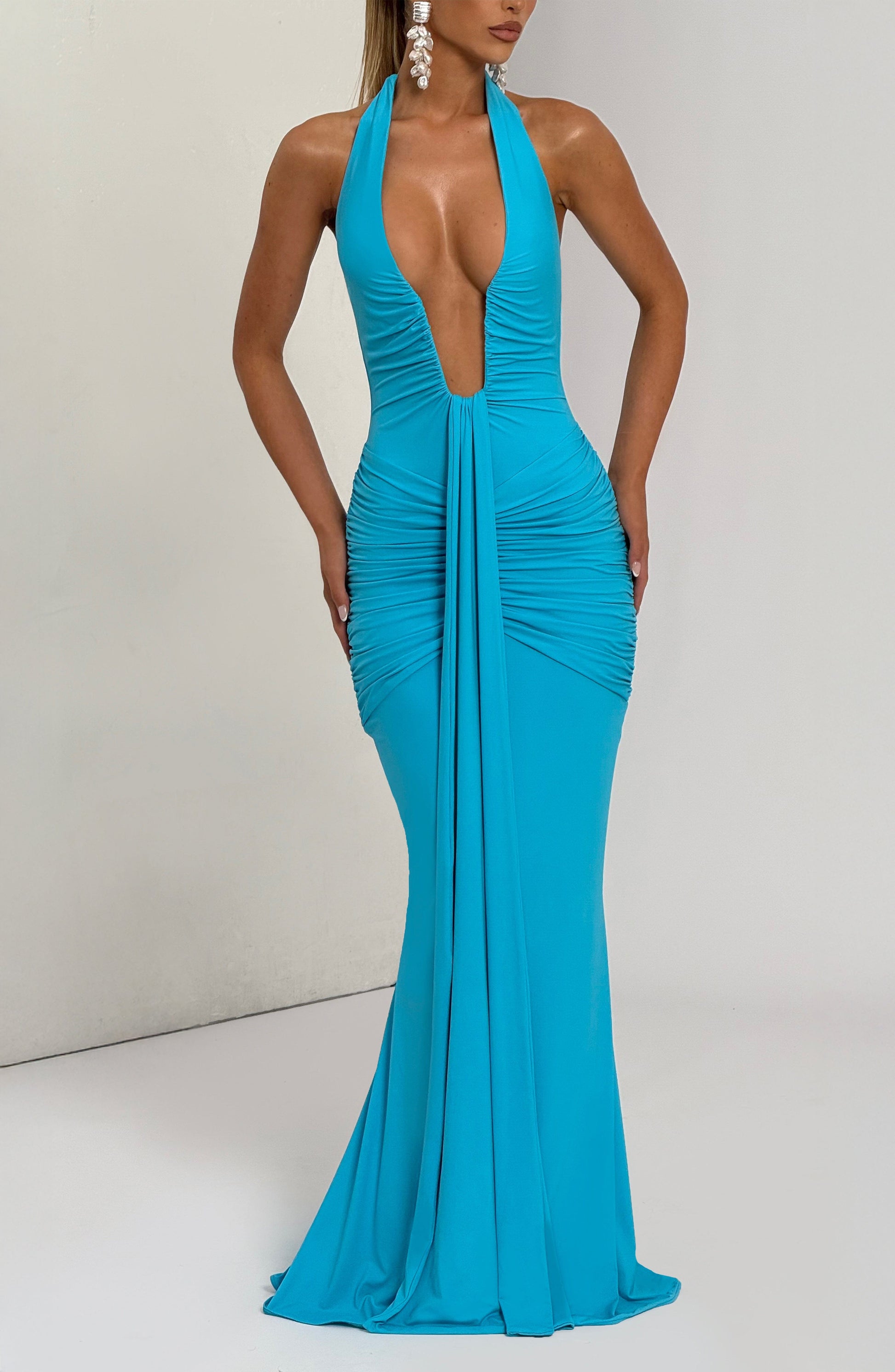 ROSETTA MAXI DRESS - AQUA