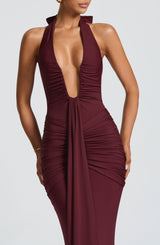 ROSETTA MAXI DRESS - CHERRY LACQUER