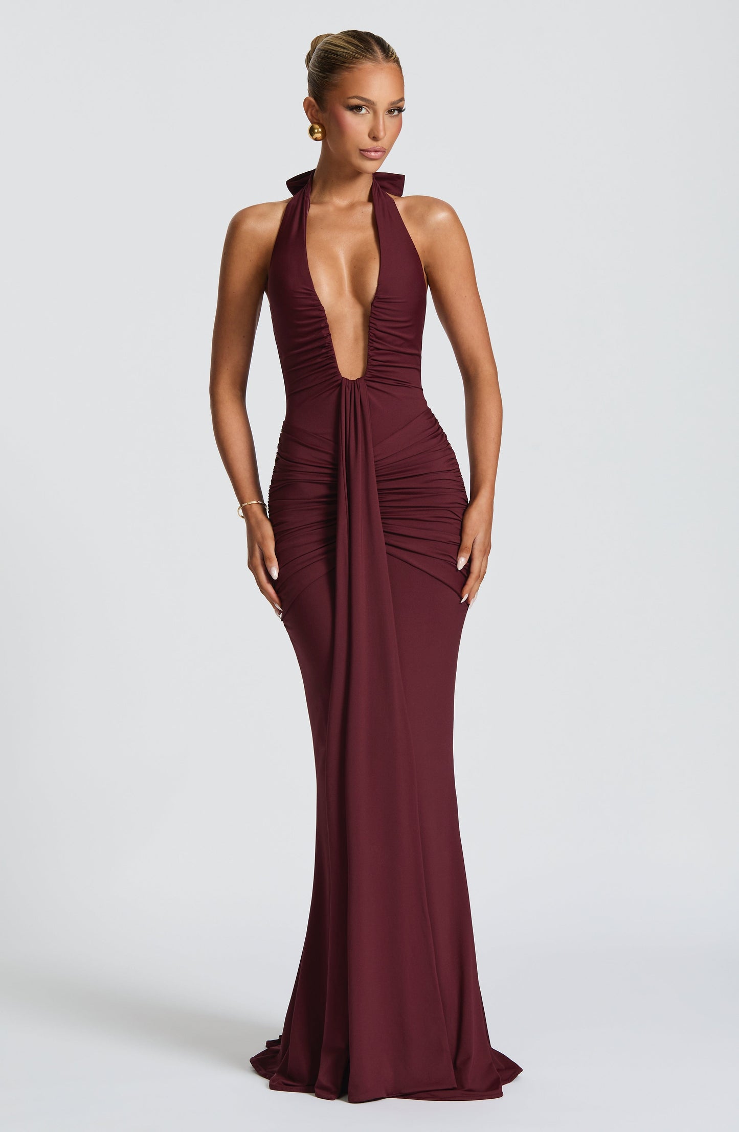 ROSETTA MAXI DRESS - CHERRY LACQUER