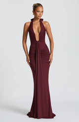 ROSETTA MAXI DRESS - CHERRY LACQUER