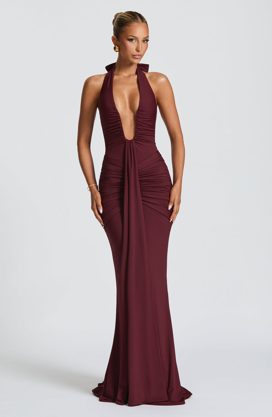 MAXIVESTIDO ROSETTA - LACA CEREZA