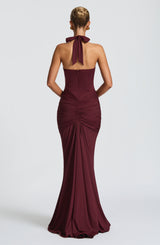 ROSETTA MAXI DRESS - CHERRY LACQUER