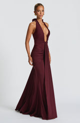 ROSETTA MAXI DRESS - CHERRY LACQUER