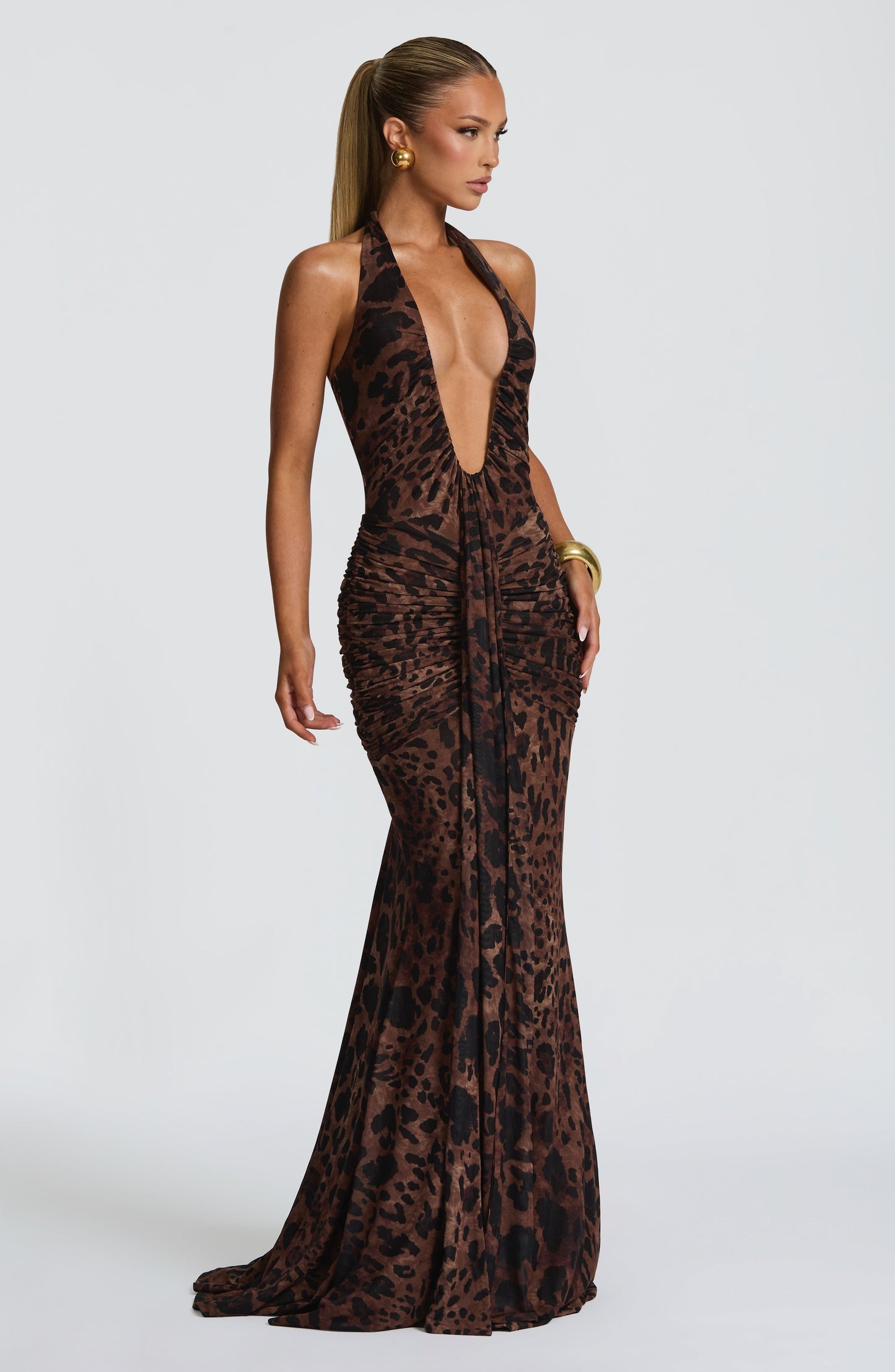 ROSETTA MAXI DRESS - LEOPARD PRINT