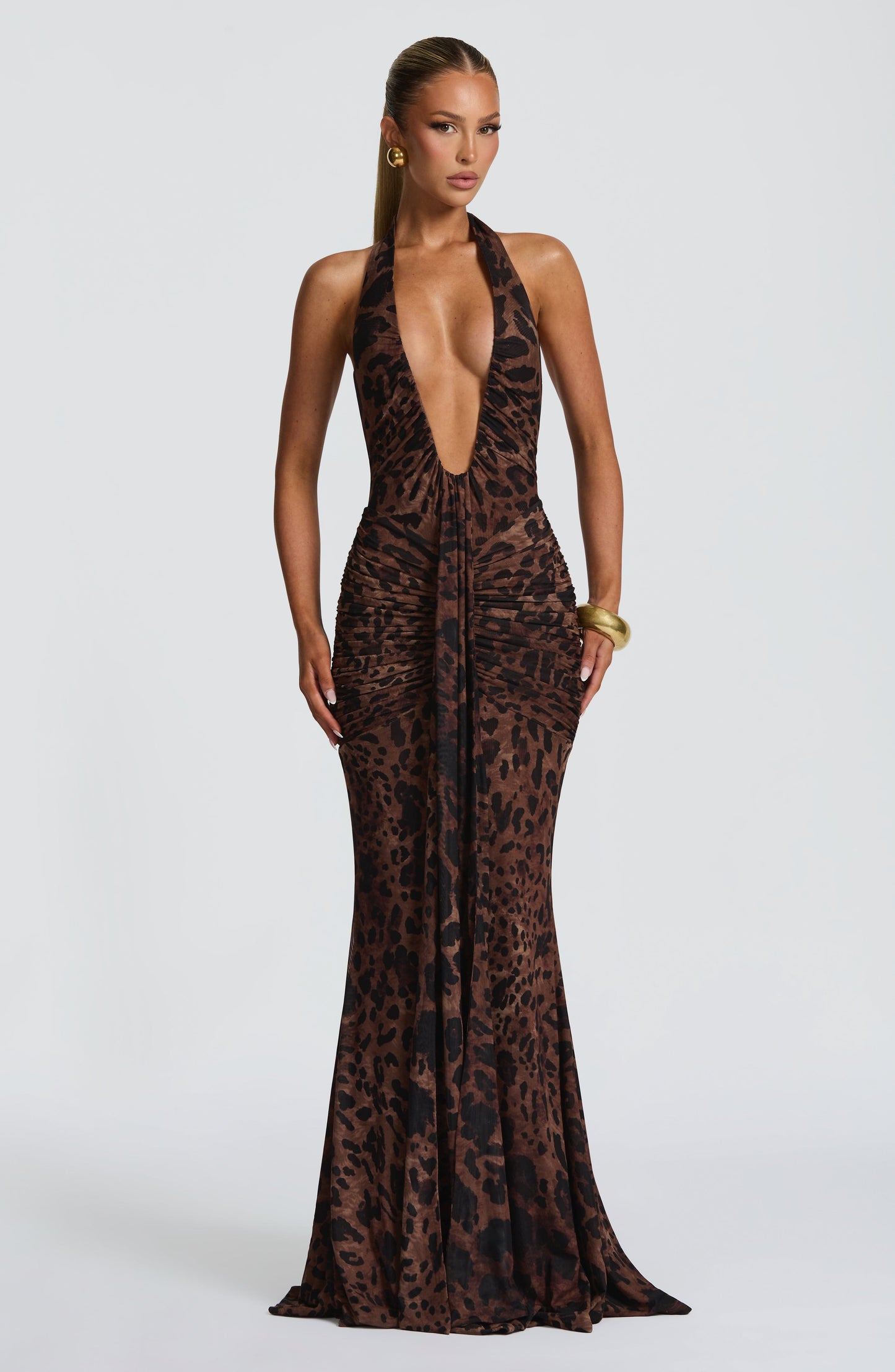 ROSETTA MAXI DRESS - LEOPARD PRINT