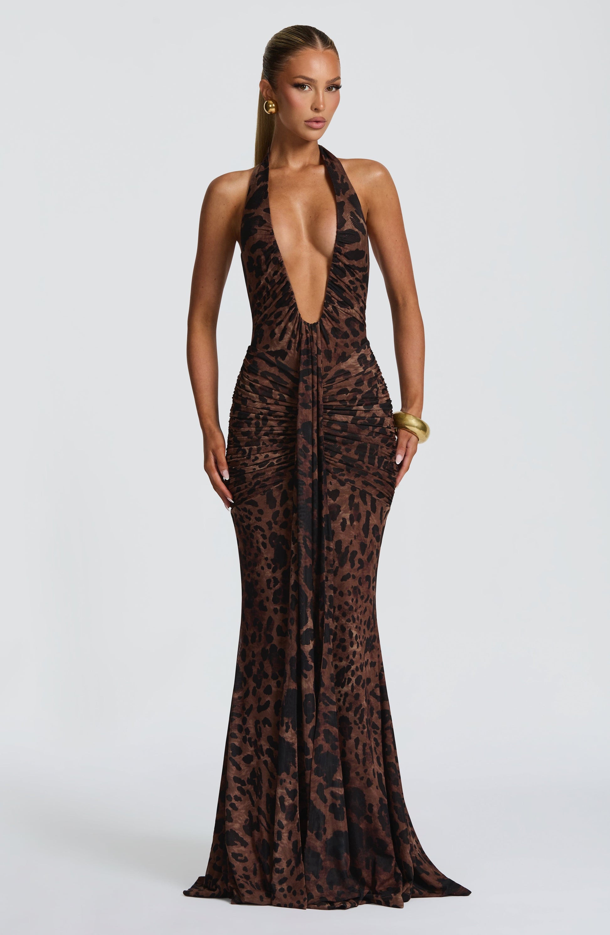 ROSETTA MAXI DRESS - LEOPARD PRINT