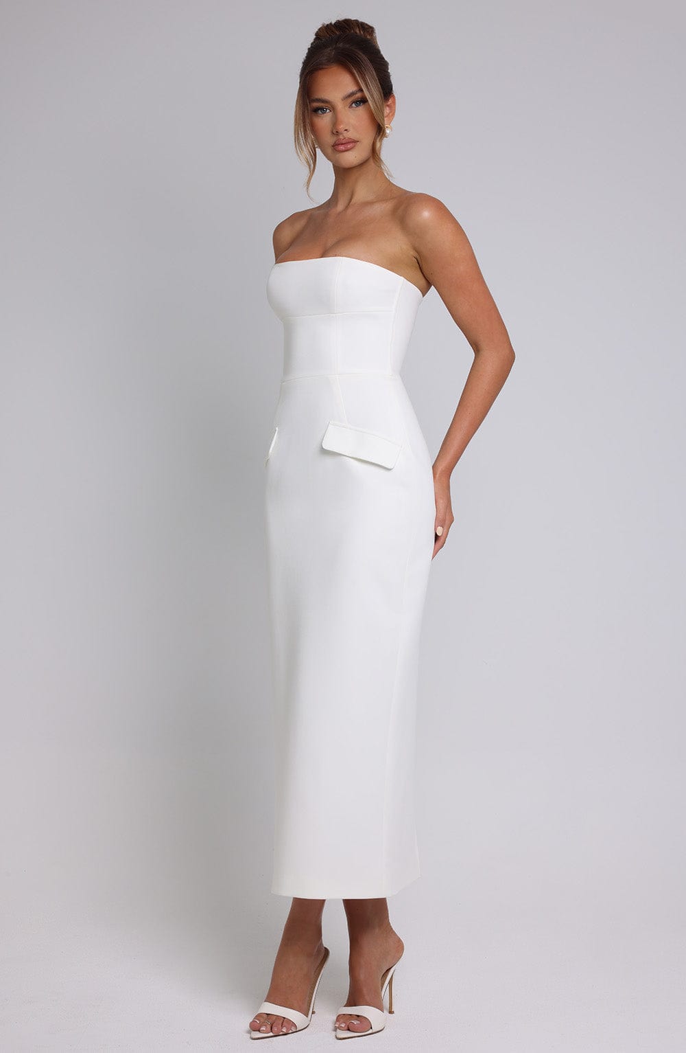 ROXANNE MIDAXI DRESS - IVORY