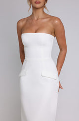 ROXANNE MIDAXI DRESS - IVORY