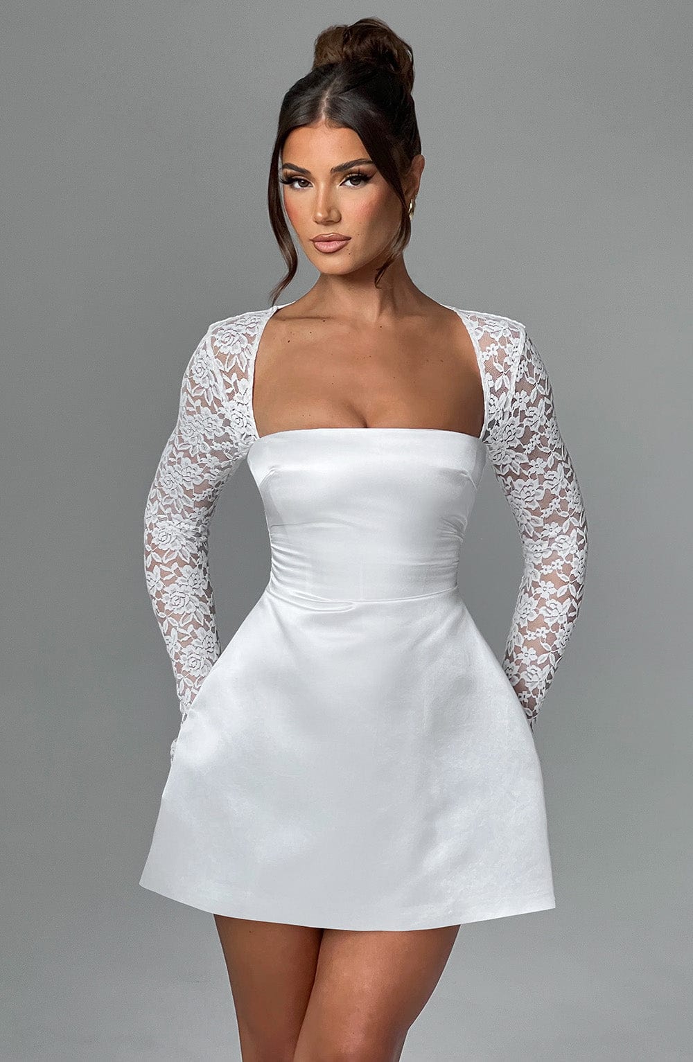 SADIE MINI DRESS - IVORY