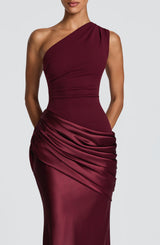 SADONA MAXI DRESS - CHERRY LACQUER