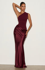 SADONA MAXI DRESS - CHERRY LACQUER