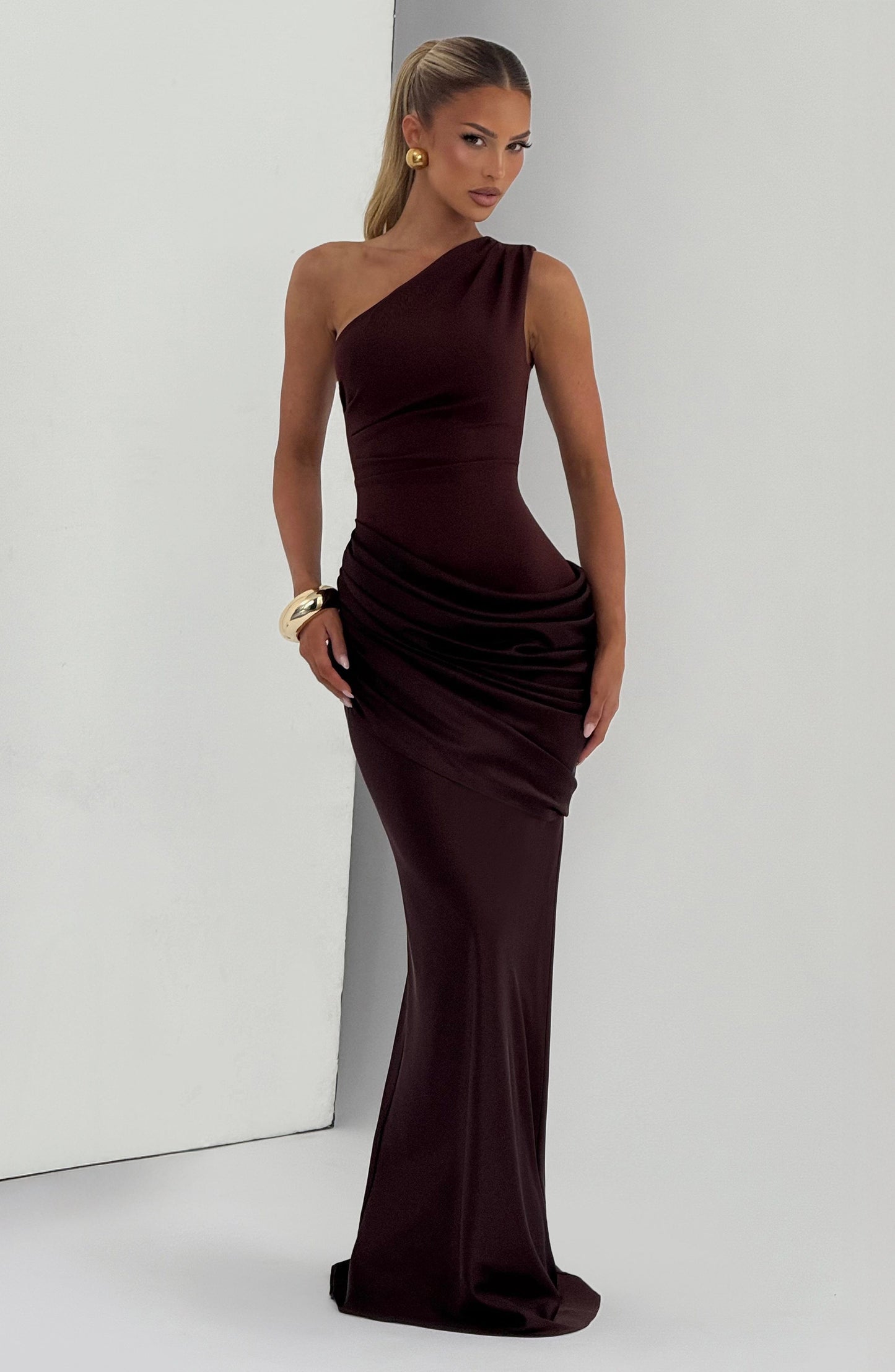 SADONA MAXI DRESS - PLUM BROWN