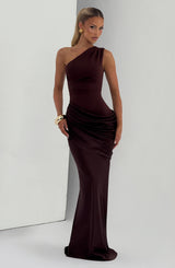 SADONA MAXI DRESS - PLUM BROWN