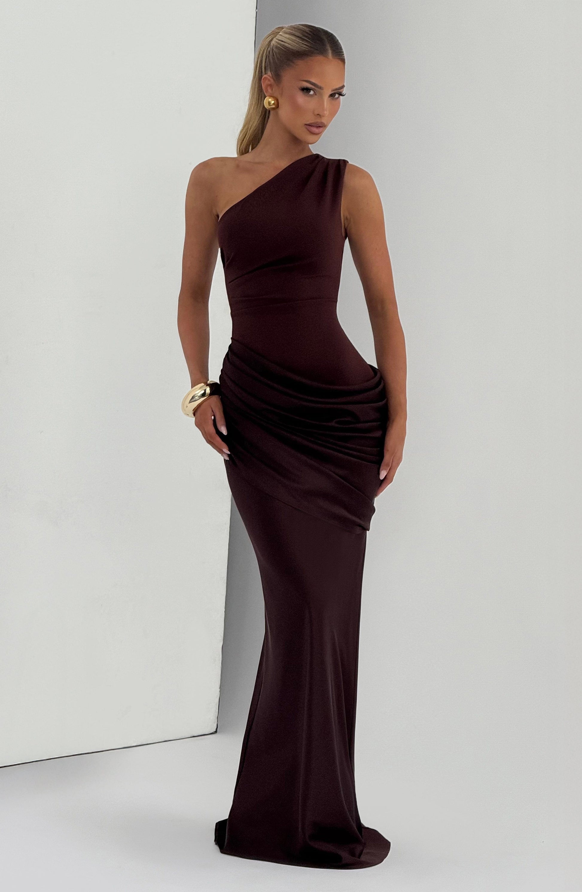 SADONA MAXI DRESS - PLUM BROWN