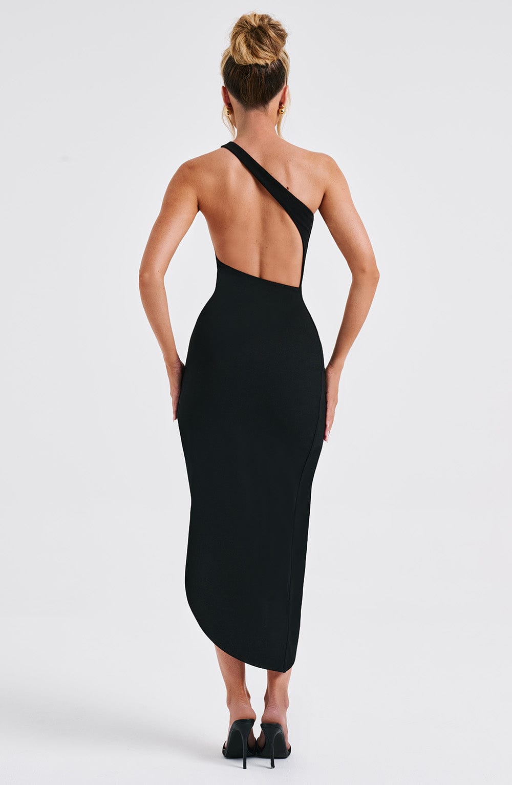 SAFFIRA MIDI DRESS - BLACK