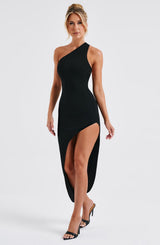 SAFFIRA MIDI DRESS - BLACK