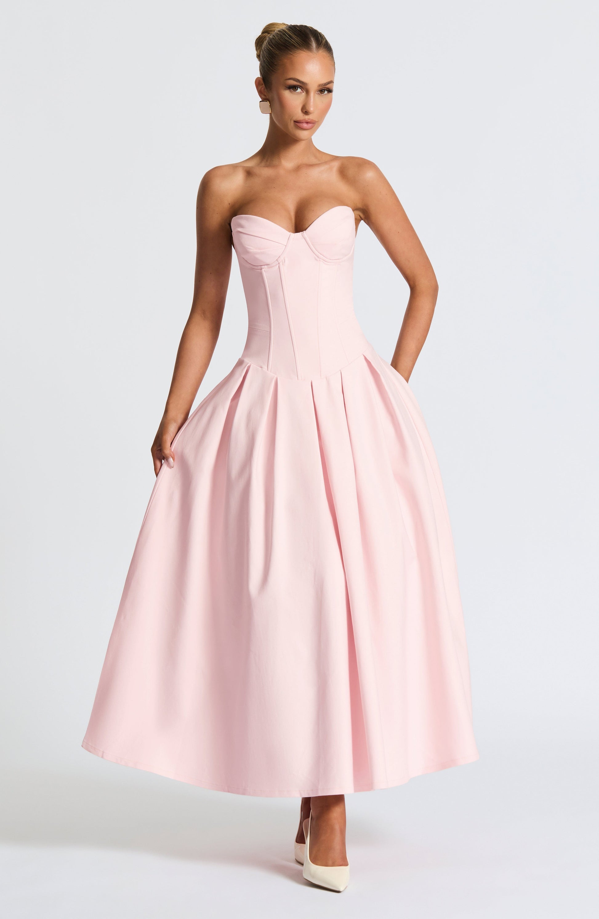 SALMA MIDI DRESS - BLUSH