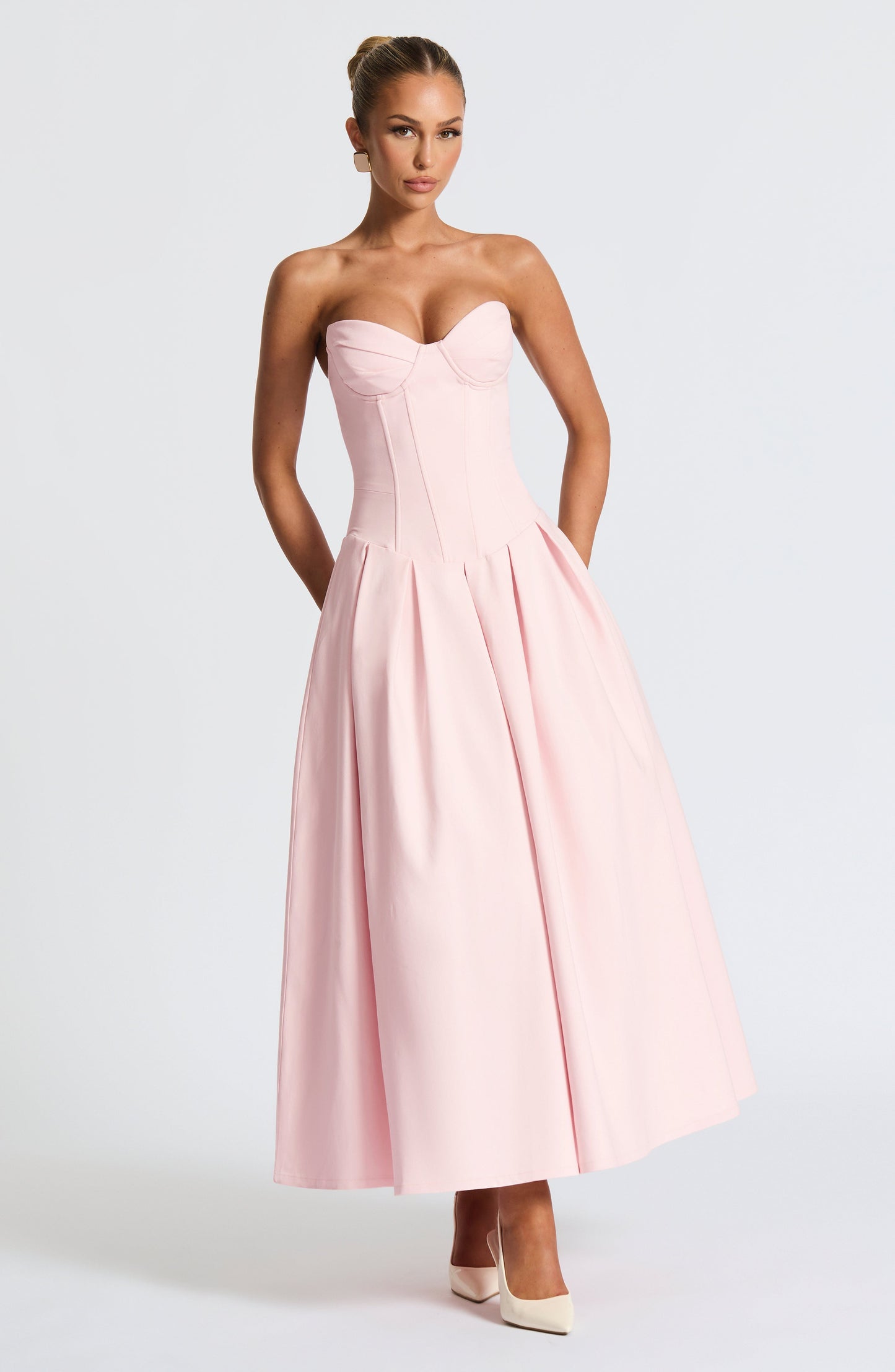 SALMA MIDI DRESS - BLUSH