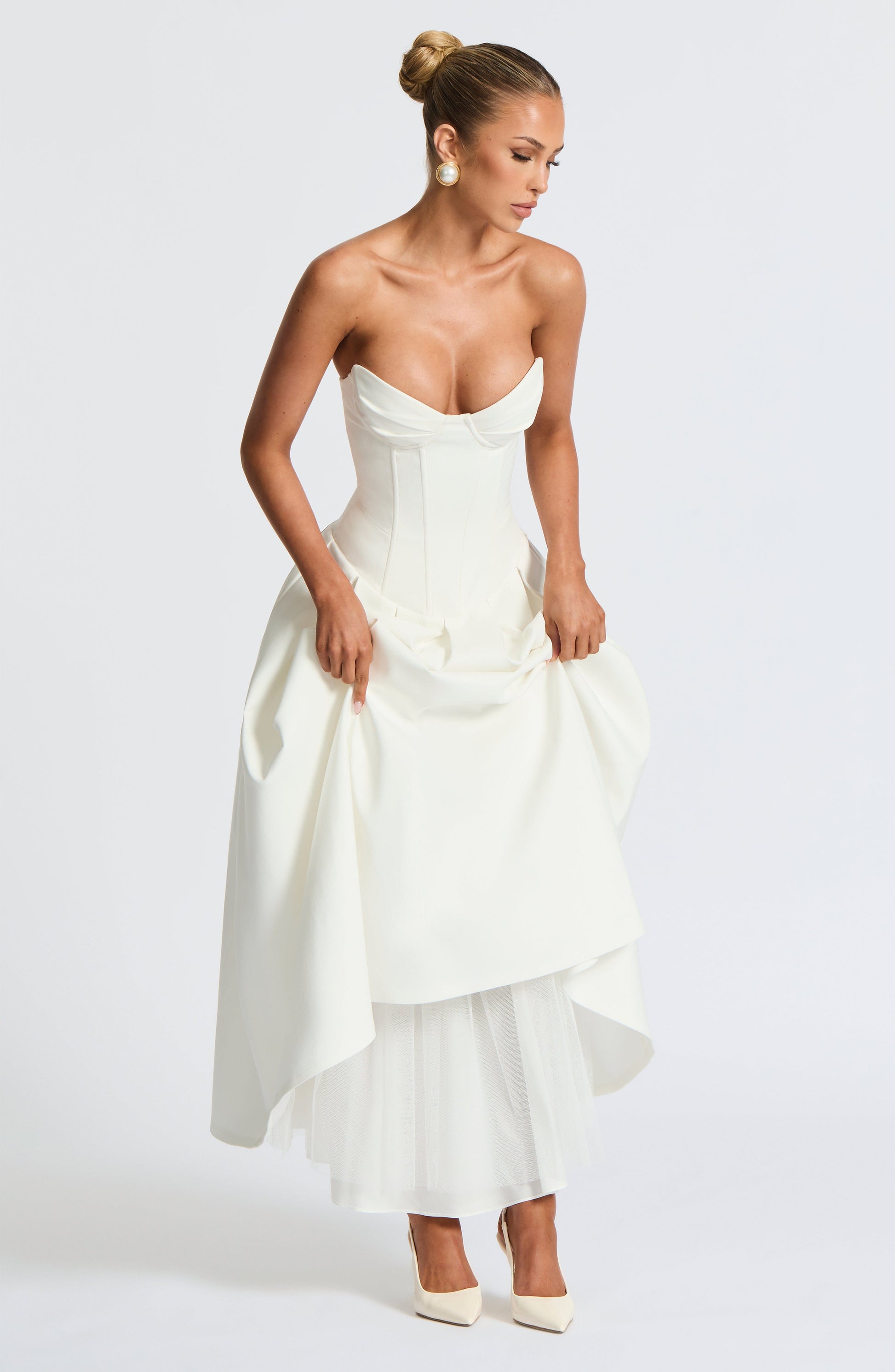 SALMA MIDI DRESS - IVORY