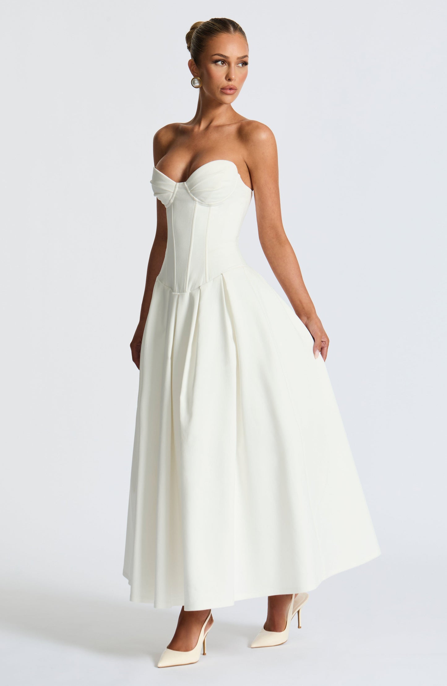SALMA MIDI DRESS - IVORY