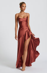 SAMIRA MAXI DRESS - RUST