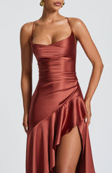 SAMIRA MAXI DRESS - RUST