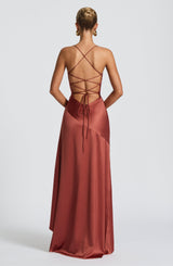 SAMIRA MAXI DRESS - RUST