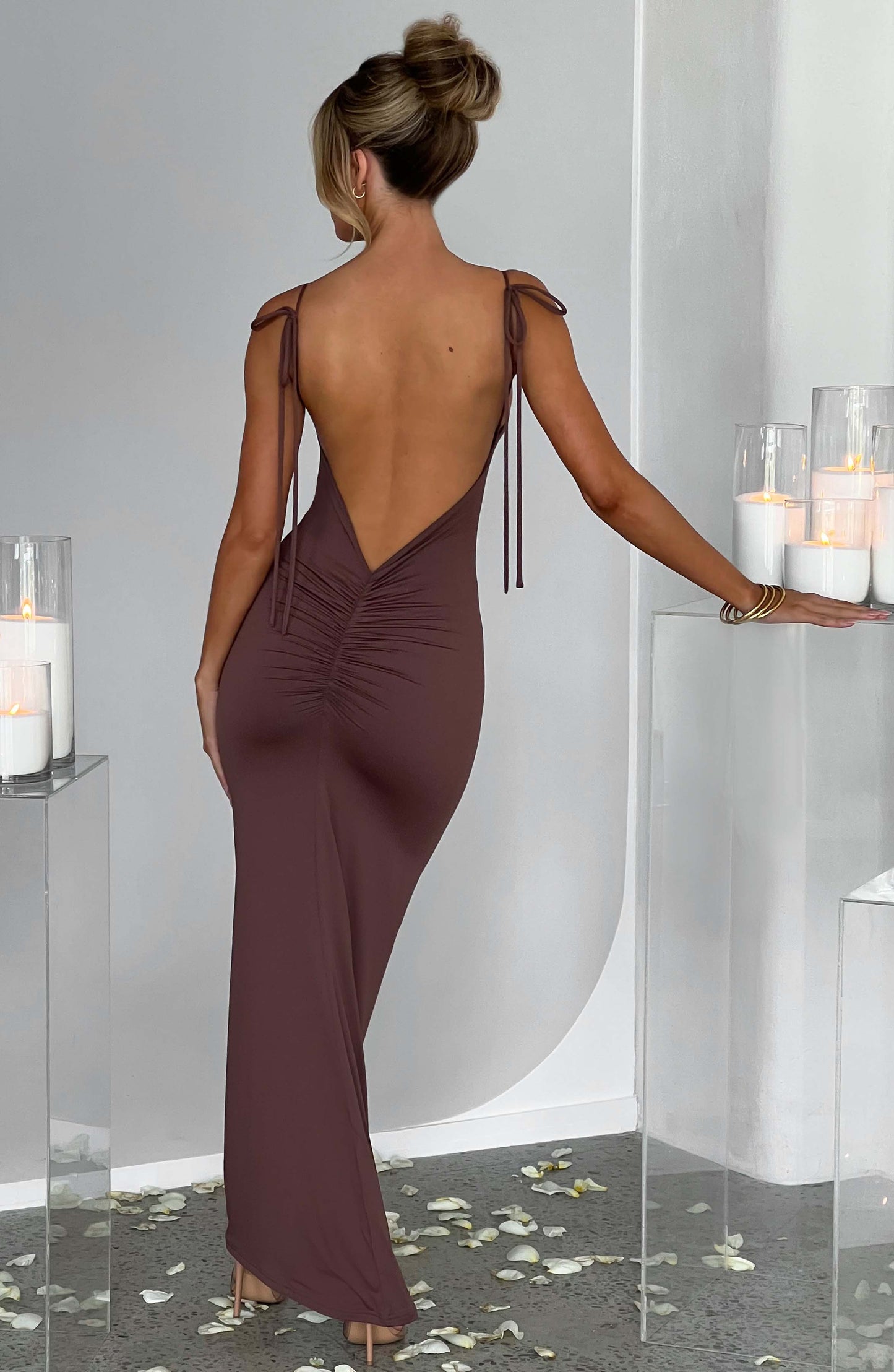 SANYA MAXI DRESS - CHOCOLATE
