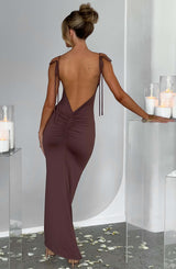 SANYA MAXI DRESS - CHOCOLATE