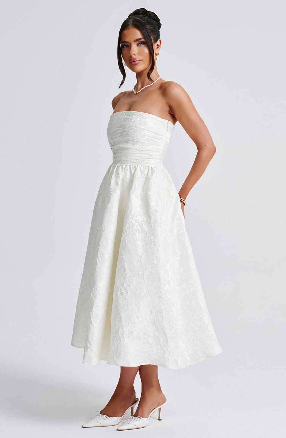 SAOIRSE MIDI DRESS - IVORY