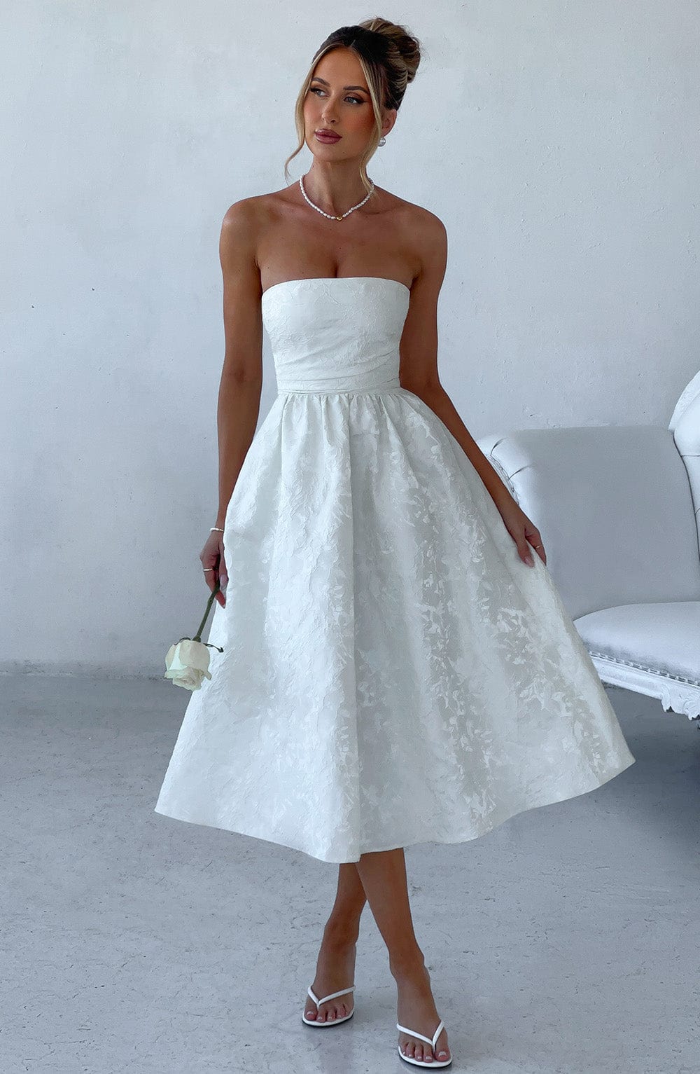 SAOIRSE MIDI DRESS - IVORY