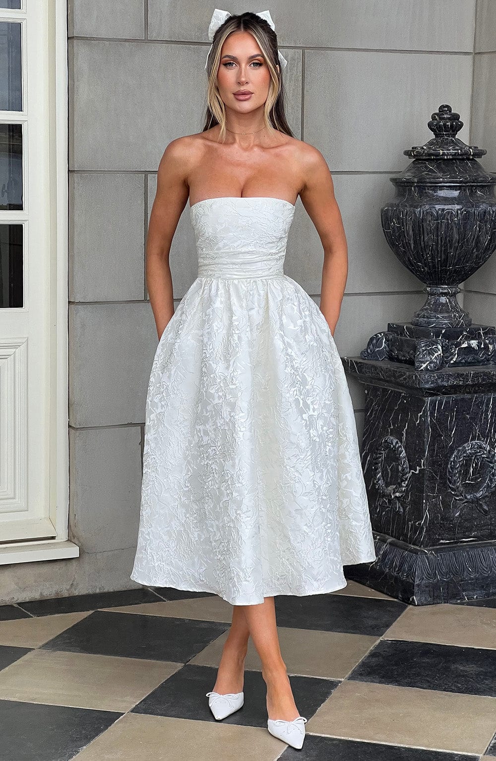 SAOIRSE MIDI DRESS - IVORY