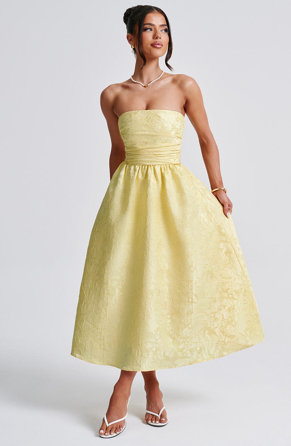 SAOIRSE MIDI DRESS - LEMON