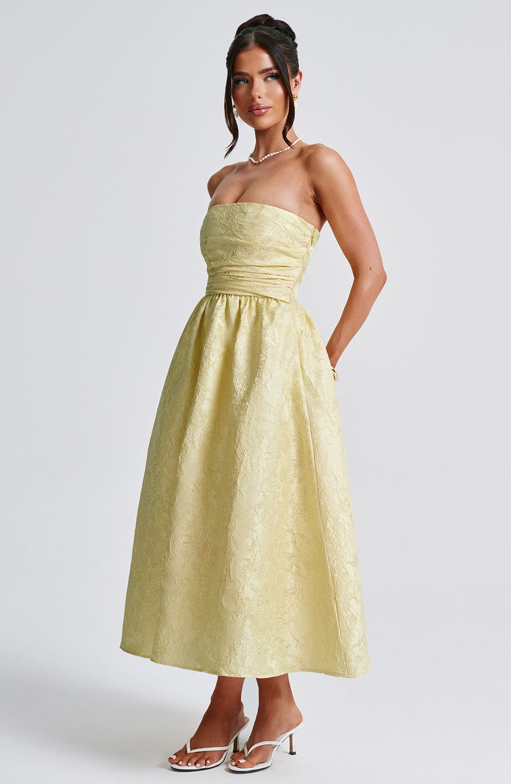 SAOIRSE MIDI DRESS - LEMON