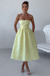 SAOIRSE MIDI DRESS - LEMON