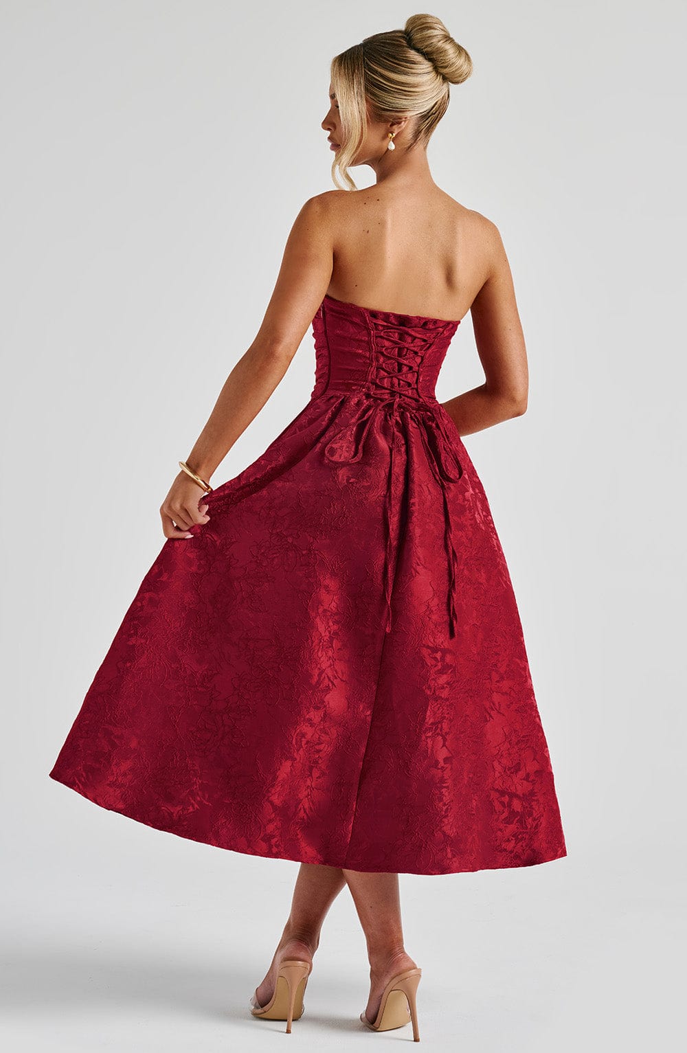 SAOIRSE MIDI DRESS - RED