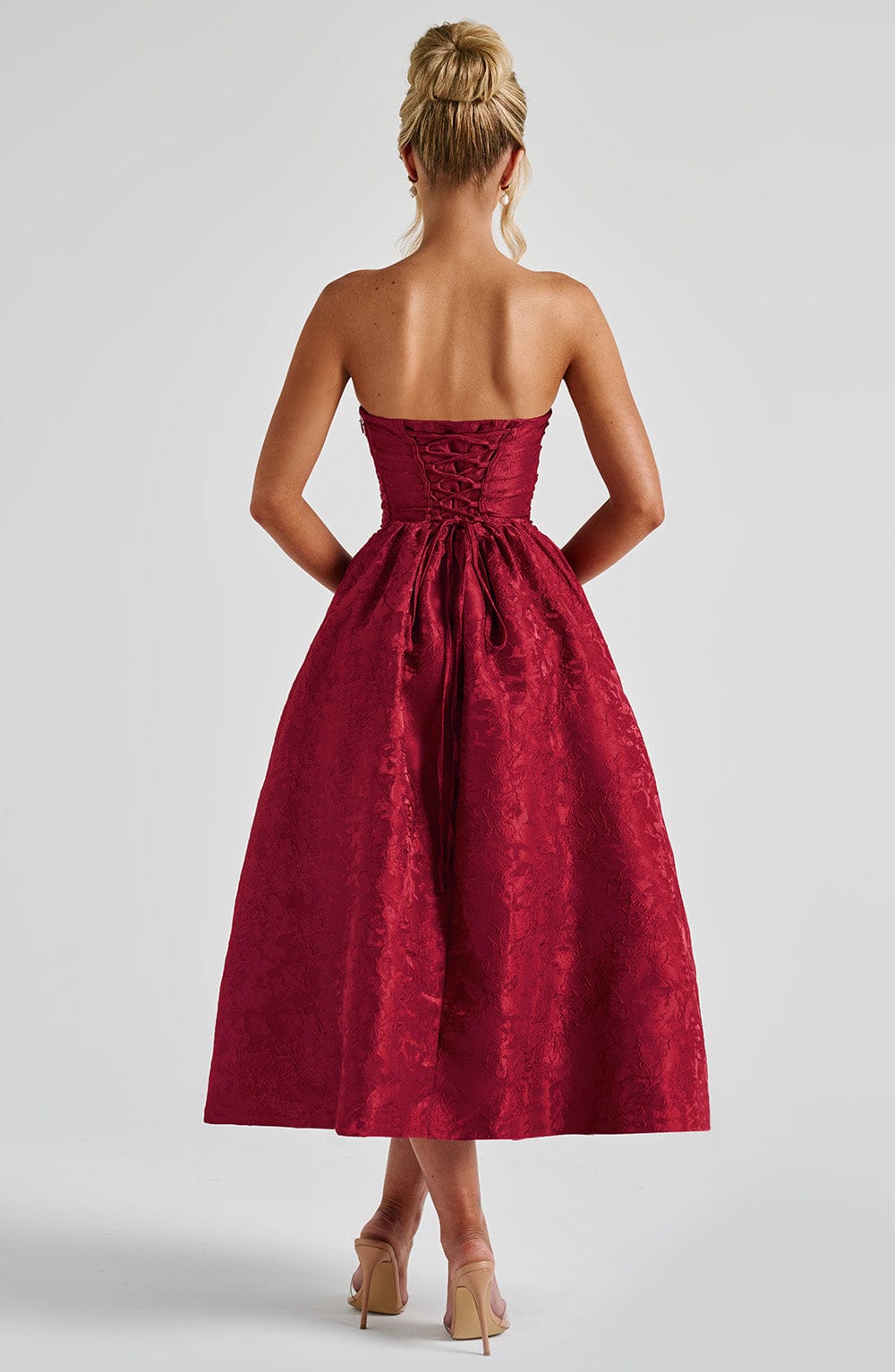 SAOIRSE MIDI DRESS - RED