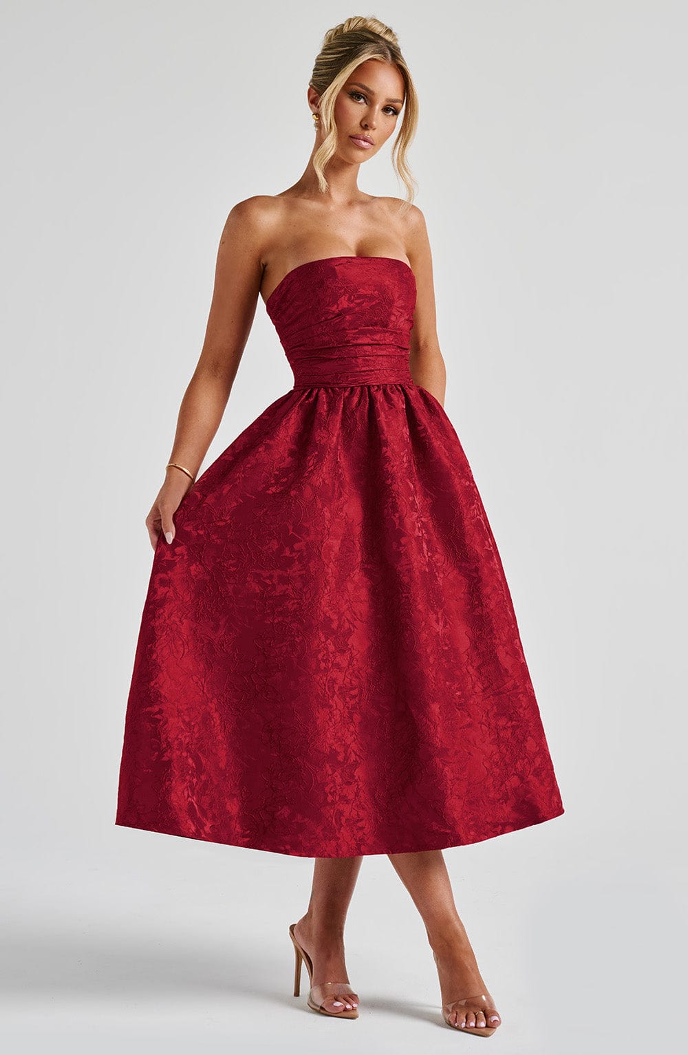 SAOIRSE MIDI DRESS - RED
